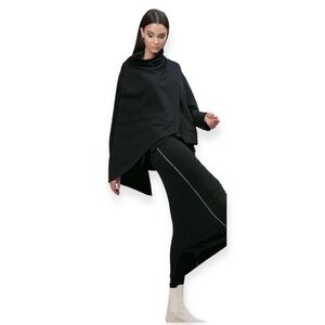 LOTUS EATERS Black Duffy Sweatshirt Maxi Skirt Size XS NWT